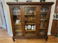 Gorgeous Tiger Oak China Cabinet with Keys ONLY