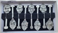 Eight John Deere Collector Spoons