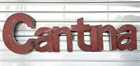 ‘Cantina’ Metal Sign 39” x 12.25”