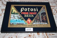 Potosi Beer Label in Frame