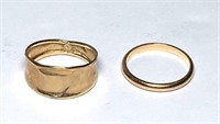 14Kt Gold Bands Lot of 2 Size 7