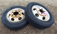 2-- 255/70R22.5 Tires /w Rims
