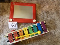 ETCH-A-SCETCH & MUSICAL INSTRUMENT TOYS