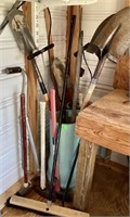 Shovels, broom, sledge hammer and more