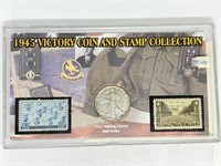 1945 Victory Coin & Stamp Set