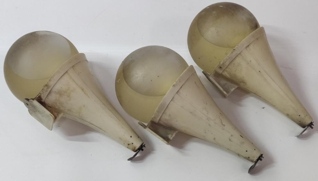 3 Vintage Gas Fire Extinguisher Balls