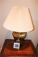 28" Tall Brass Bottom Lamp with Shade