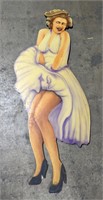 (JL) Marilyn Monroe wooden cutout 52in h