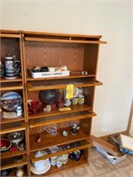 Wood Cabinet with Glass Doors