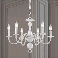 French Country Chandelier 6-Light Modern Farmhouse