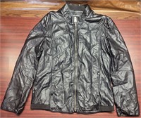 Leather Hong Meng Biker Black Jacket