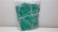 Large Lot of Green Unlined Nitrile Gloves 13" sz L
