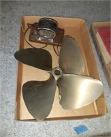 3 blade brass propeller