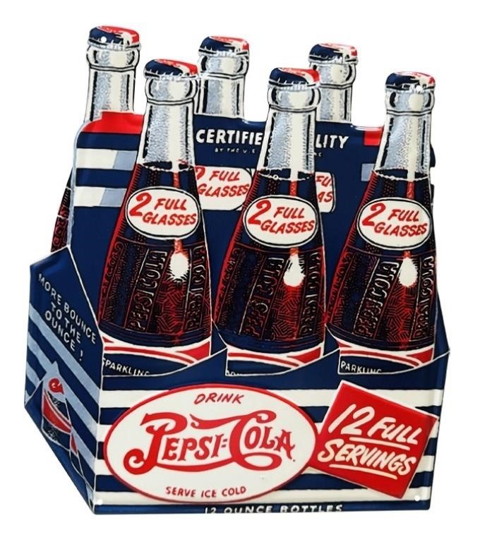 Pepsi Cola Bottles In Case Tin Sign