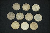10 Peace Silver Dollars