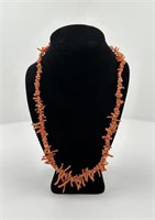 Navajo Indian Branch Coral Necklace