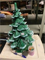 CERAMIC TREE WITH LIGHTS - BASE REPAIRED SHOWN