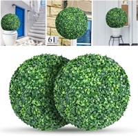 2 Packs 21.6-inch Artificial Plant Topiary Balls