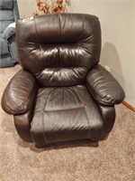 Brown Leather Rocking Recliner Chair