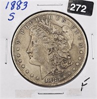 1883 S U.S. Morgan Silver Dollar F