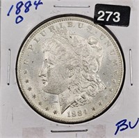 1884 O U.S. Morgan Silver Dollar BU