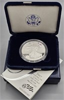 2007 W U.S. Silver Proof Eagle - Box & COA