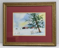 David Kennedy "Winter Memories" Watercolor Artwork