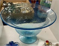 ART GLASS CRACKLE GLASS BOWL