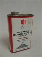 Superfine black rifle powder in 16 oz can