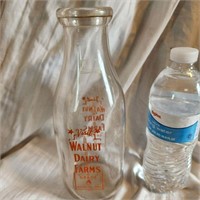 Walnut Dairy Farms Milk BottleWaterloo Iowa