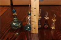 Egyptian Hand Blown Glass Perfume Bottles