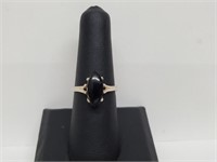 .925 Sterling Silver Black Onyx Ring