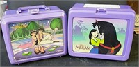 2 Plastic Lunch Boxes with Thermoses