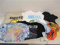 Lot of Music T-Shirts - Nirvana, Grateful Dead,
