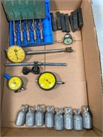 machinist dial indicators, taps & 8oz weights