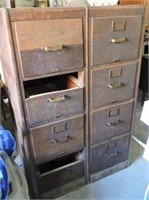 Antique Wood Filing Cabinet