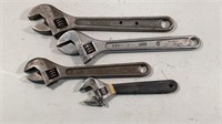 Adjustable Wrenches 12in to 8in