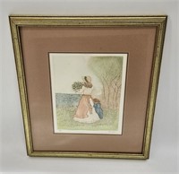 VINTAGE COLOR ETCHING ARTIST PROOF SIGNED