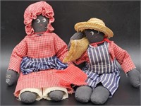 (2) Vintage Black Americana Rag Dolls