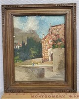 Antique Helen McCarthy Impressionist Oil on Board