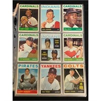 (108) 1964 Topps Baseball Crease Free Cards
