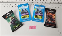 Fortnite/magic the gathering trading card packs