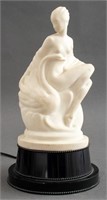Lenox Art Deco Porcelain Leda & The Swan Lamp