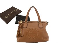 Gucci Brown Leather 2WAY Handbag