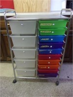 25"x 15"x 36" Tall Rolling Organizer Drawers