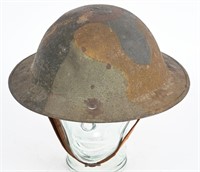 WWI US ARMY DOUGHBOY CAMO HELMET W/ LINER WW1