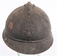 WWI M1915 BELGIAN ADRIAN HELMET WITH LINER WW1