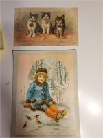 Lion CoffeeTrade Card, Cats Postcard Antique