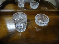 Waterford Crystal Condiment Jar & Finger Bowl