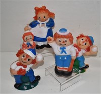 Vtg Raggedy Ann & Andy Squeak Toys